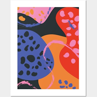 Colorful Retro Abstract Shapes 3 Posters and Art